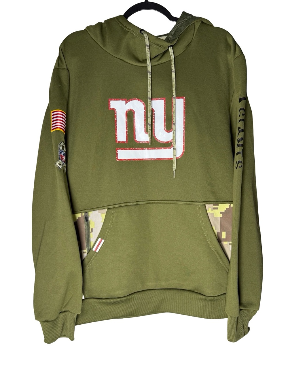 New York Giants Salute To Service Hoodie Size Large Therma Fit NFL On Field Camo